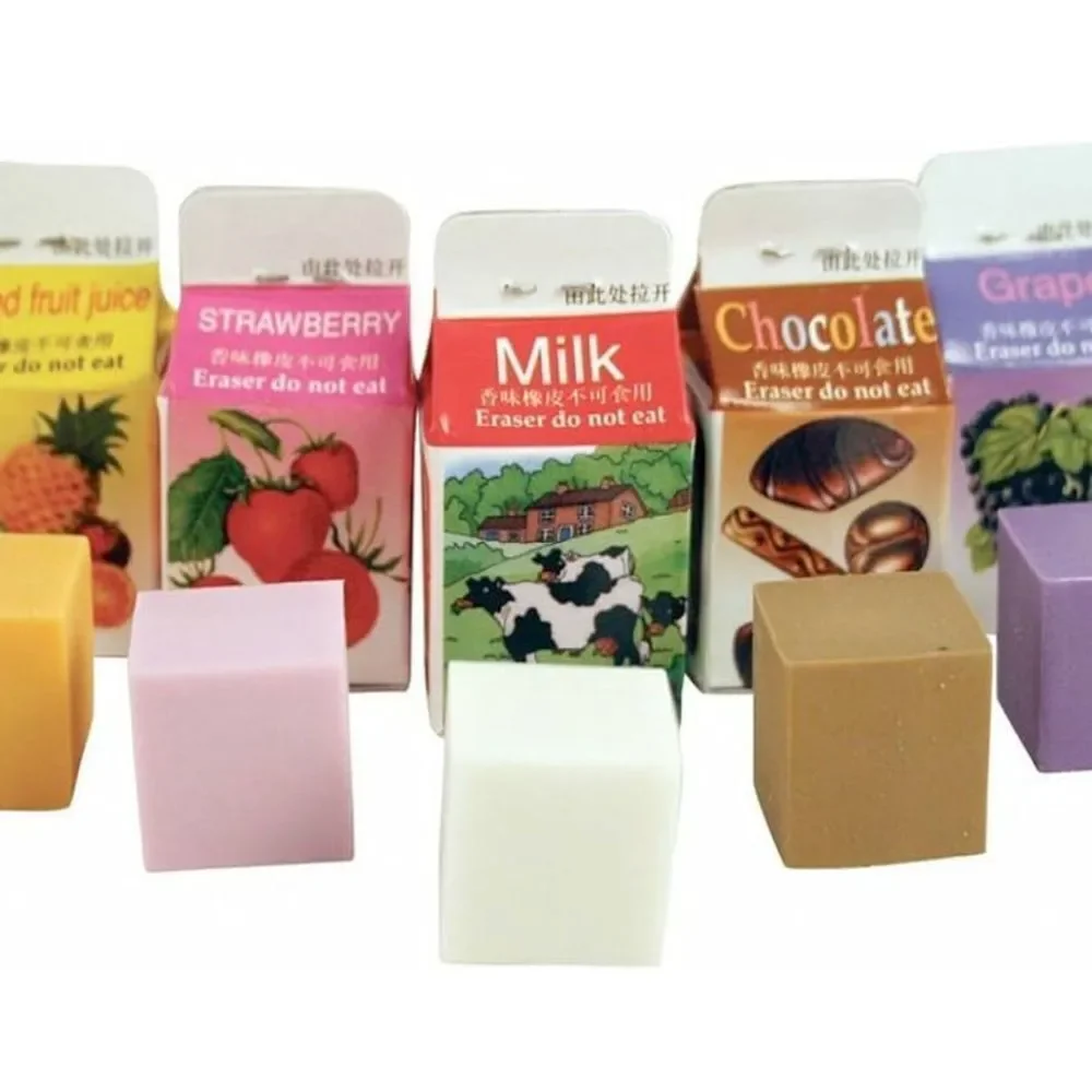 Kikkerland Fruit and Chocolate Scented Erasers Set new